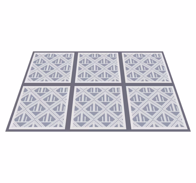 Geometrik desen dizisi geometrik pvc halı - TenStickers