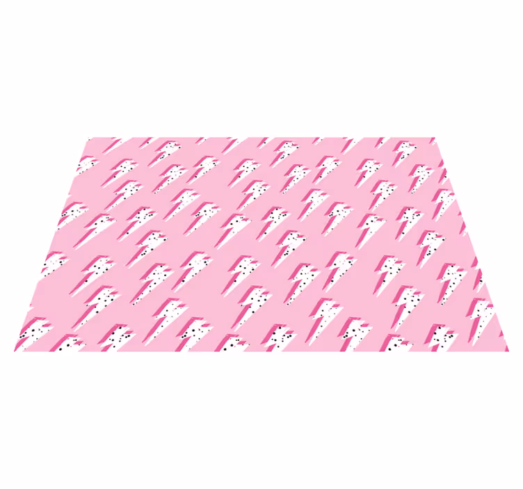 Pembe yıldırım deseni pvc halı - TenStickers
