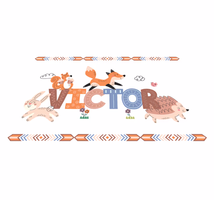 özelleştirilebilir yaratıklar isimlerle pvc halı - TenStickers