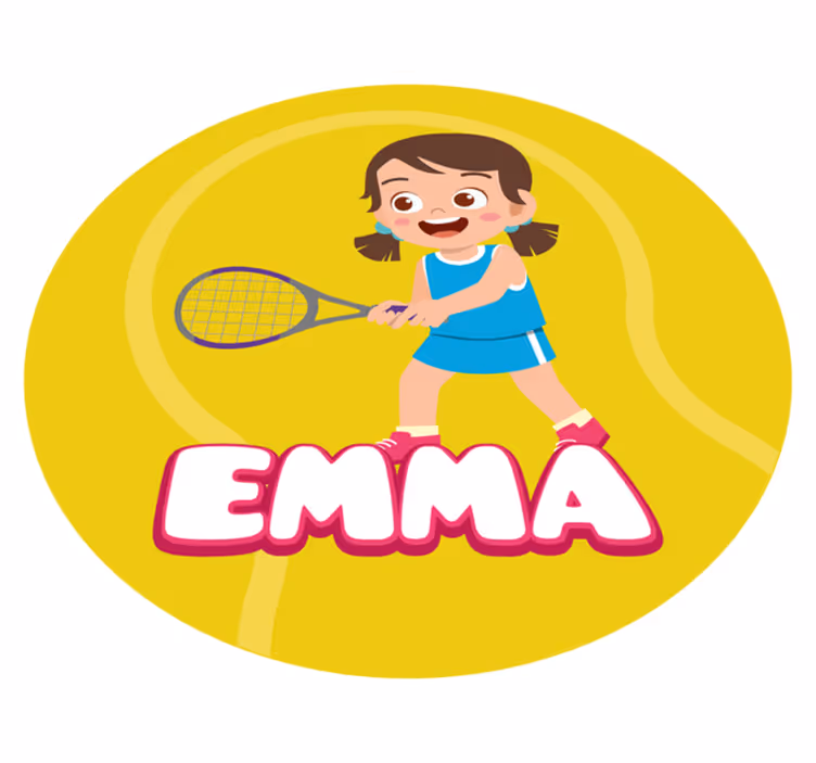 Kişiselleştirilmiş tenis isimlerle pvc halı - TenStickers