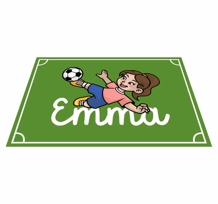 Futbol sahası teması isimlerle pvc halı - TenStickers
