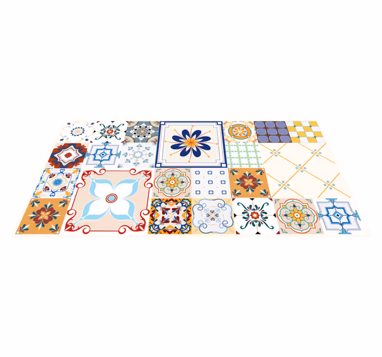 Eski tarz düzensiz mozaik desenli halı - TenStickers