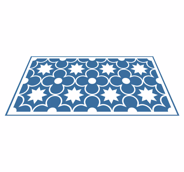 Minimalist açık mavi geometrik desenli halı - TenStickers