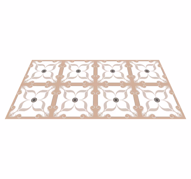 Minimalist geometrik çiçek desenli halı - TenStickers