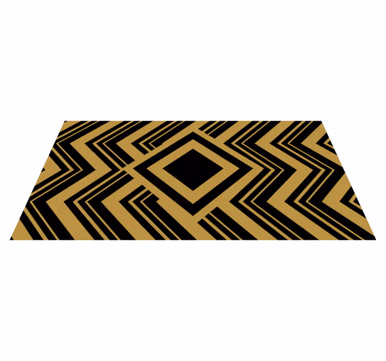 Geometrik kontrast geometrik pvc halı - TenStickers