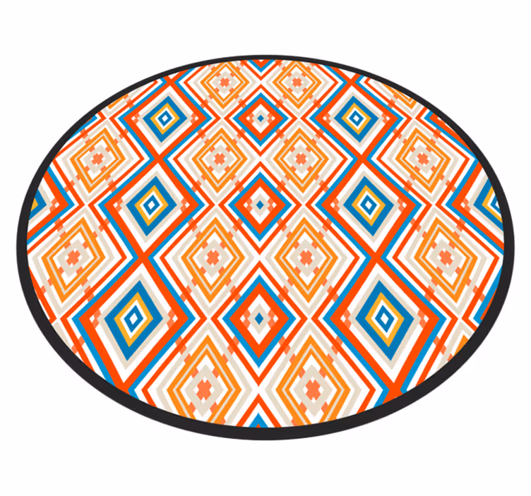 Canlı unsur geometrik pvc halı - TenStickers