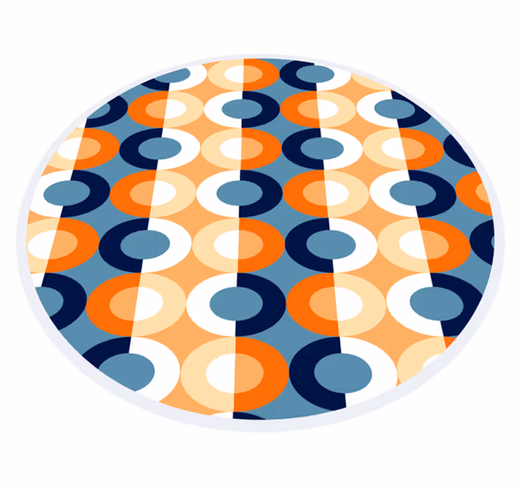 Dairesel geometri geometrik pvc halı - TenStickers