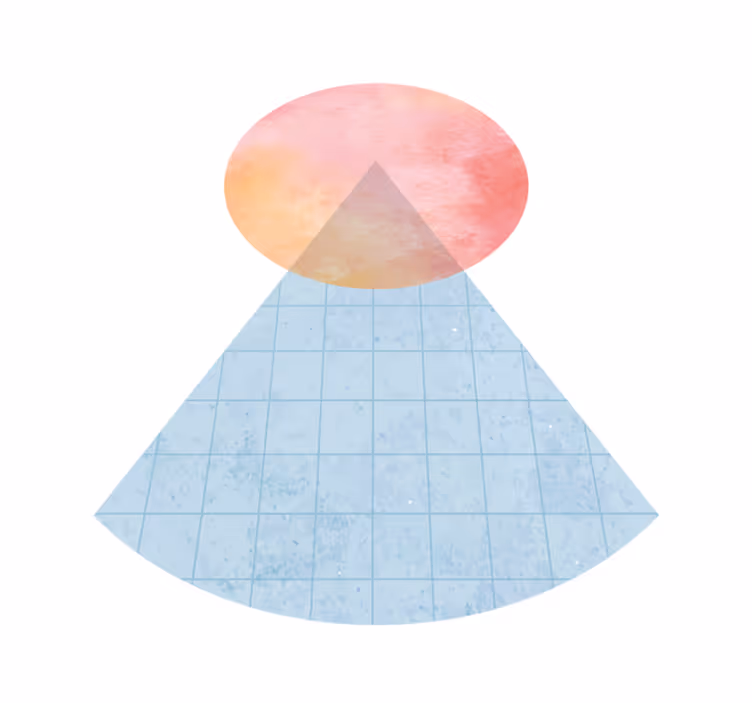 Geometrik degrade üçgen minimalist pvc halı - TenStickers