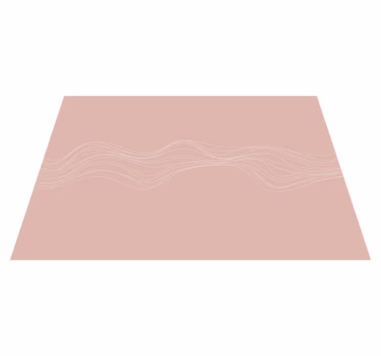 Dalgalı çizgiler pembe pvc halı - TenStickers