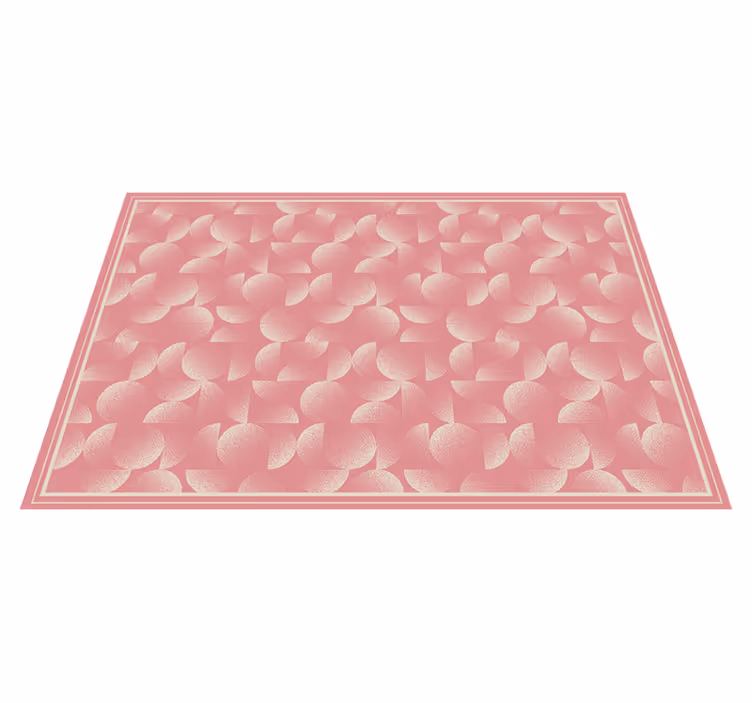 Ginkgo yaprağı deseni pembe pvc halı - TenStickers