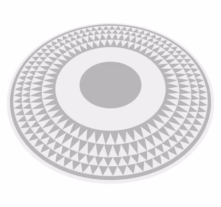 Eşmerkezli daireler deseni geometrik pvc halı - TenStickers