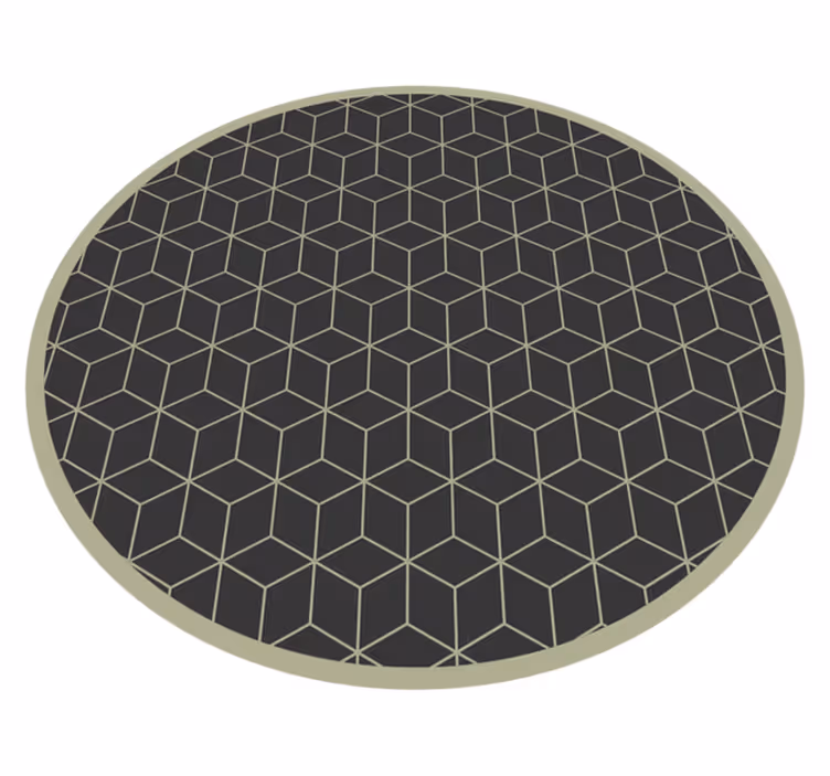 Geometrik desenli dairesel vurgu geometrik pvc halı - TenStickers