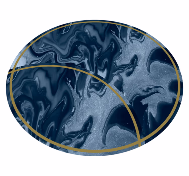 Abstract Marbled Circular Design doku pvc halı - TenStickers