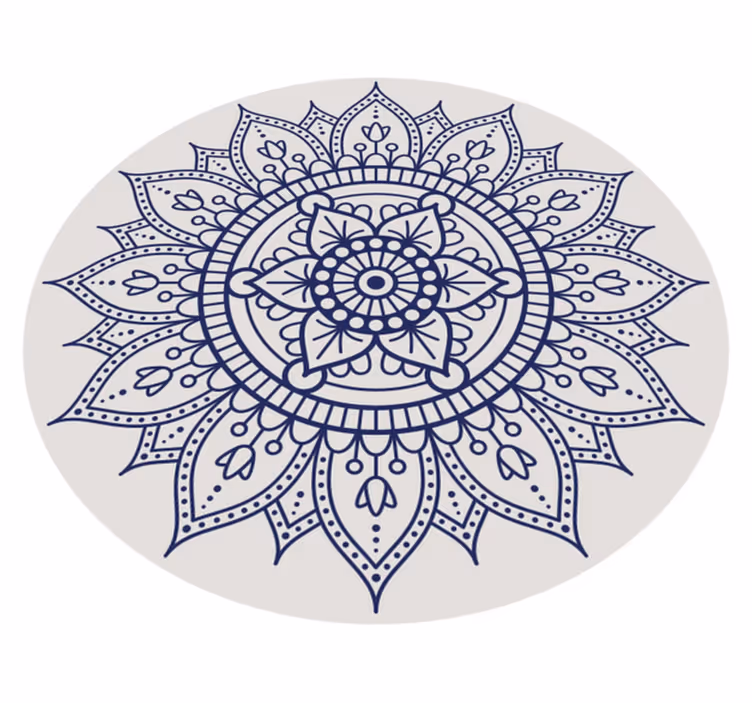 Dairesel Mandala Zemin Dekoru oturma odası pvc halı - TenStickers