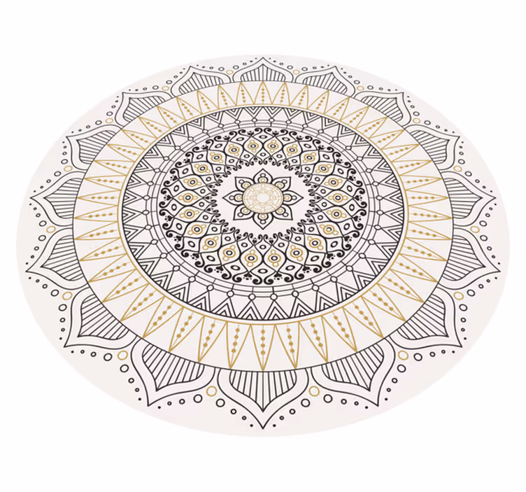 Mandala merkez parçası mandala pvc halı - TenStickers