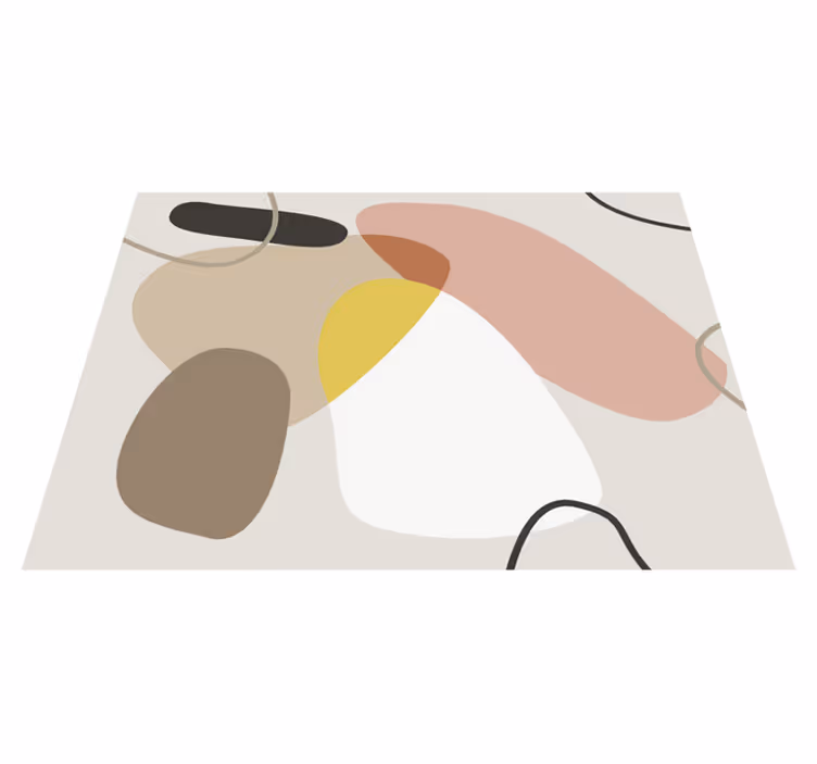 Geometrik daire oval tasarım geometrik kilim - TenStickers