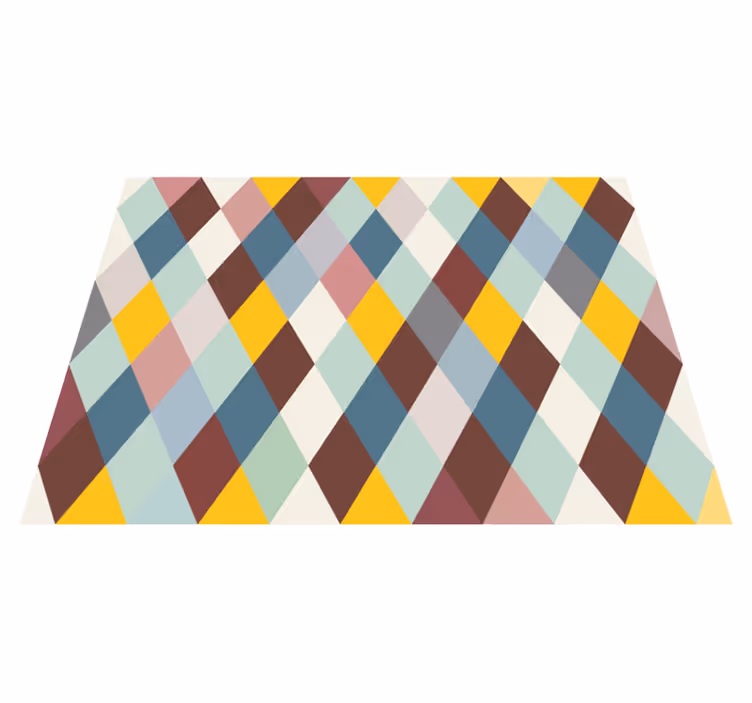 Geometrik desenli zemin kaplaması geometrik pvc halı - TenStickers
