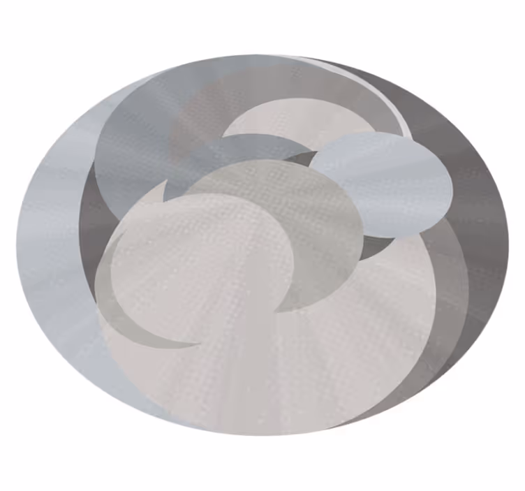 örtüşen daireler yanılsaması geometrik pvc halı - TenStickers