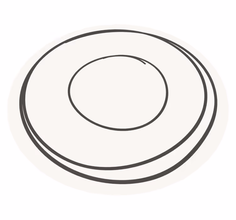 Eşmerkezli daireler minimalist pvc halı - TenStickers