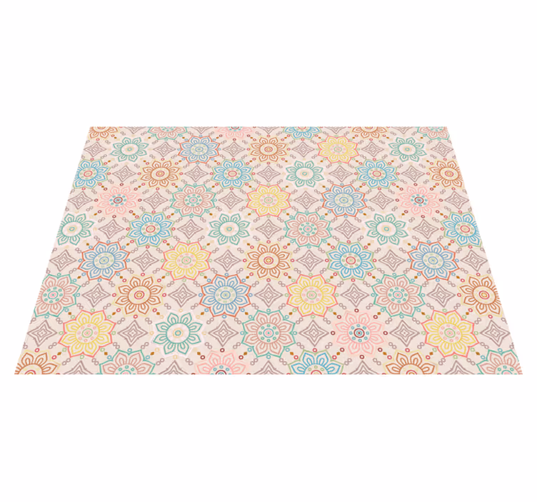 Orijinal "büyükanne şık" çiçekli kilim - TenStickers