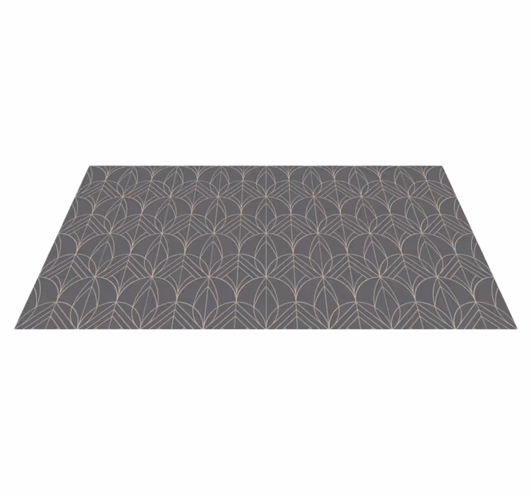 Geometrik gri desen geometrik pvc halı - TenStickers