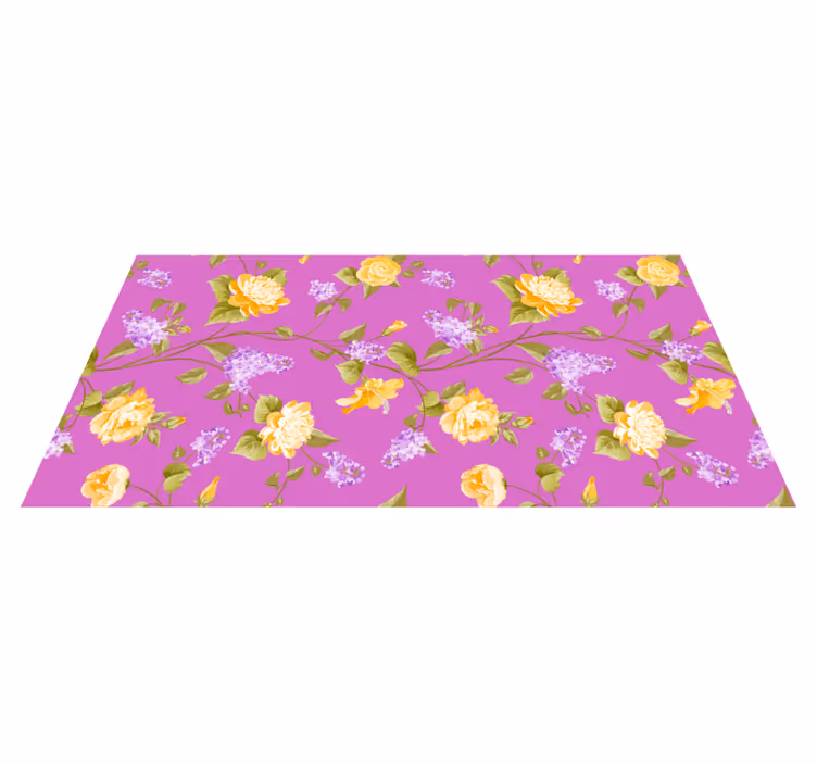 Çiçekli Çiçek Deseni çiçekler ve bitkiler pvc halı - TenStickers