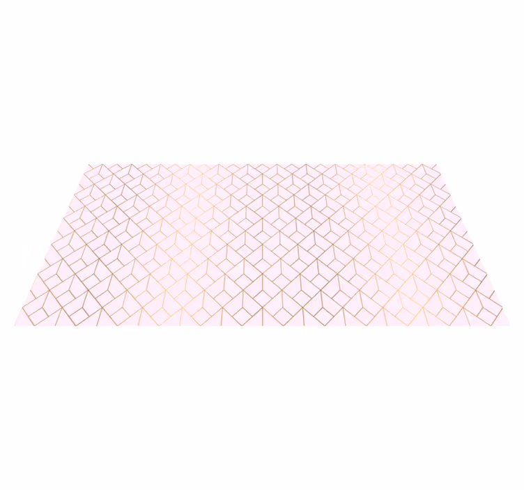 Geometrik Küp Deseni geometrik pvc halı - TenStickers