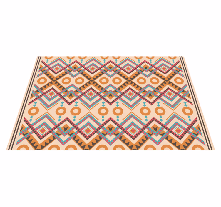 çok renkli elmas desen etnik kilim - TenStickers