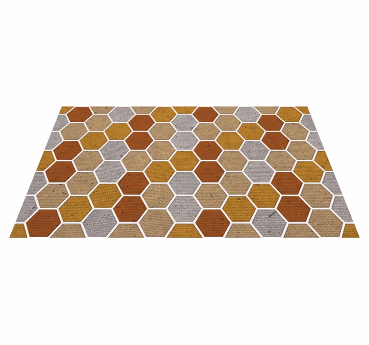 Petek doku geometrik kilim - TenStickers