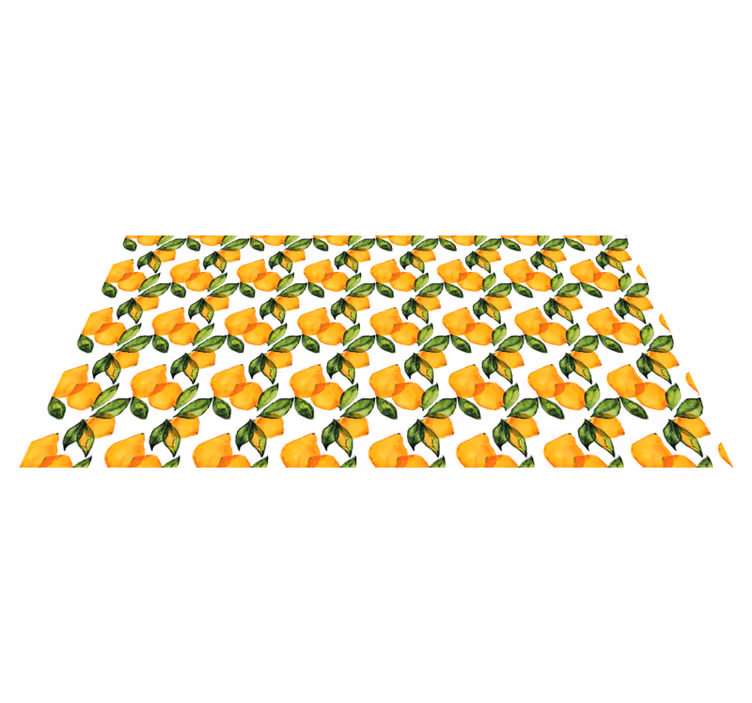 Limon akdeniz tarzı çiçekli kilim - TenStickers