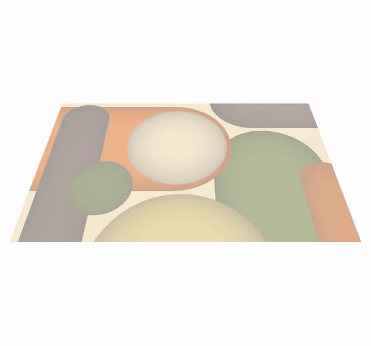 çağdaş dairesel desenler modern pvc halı - TenStickers
