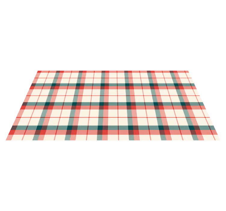 Noel tartan geometrik halılar - TenStickers