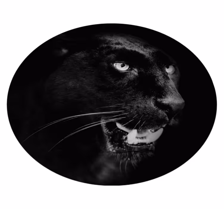 Kara panter portre hayvan matı - TenStickers