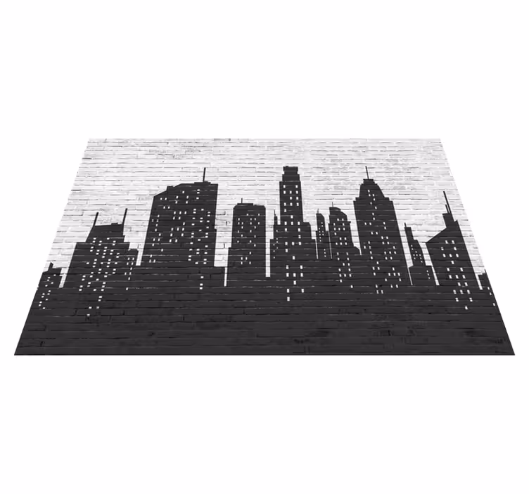 Brickwall ufuk çizgisi taş döşeme - TenStickers