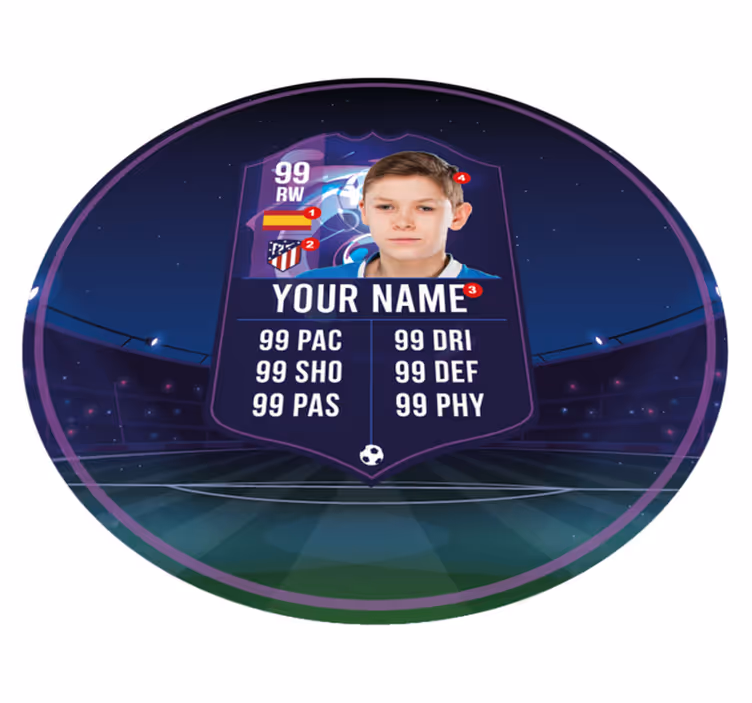 Futbol Oyuncu Kartı gençler pvc halı - TenStickers