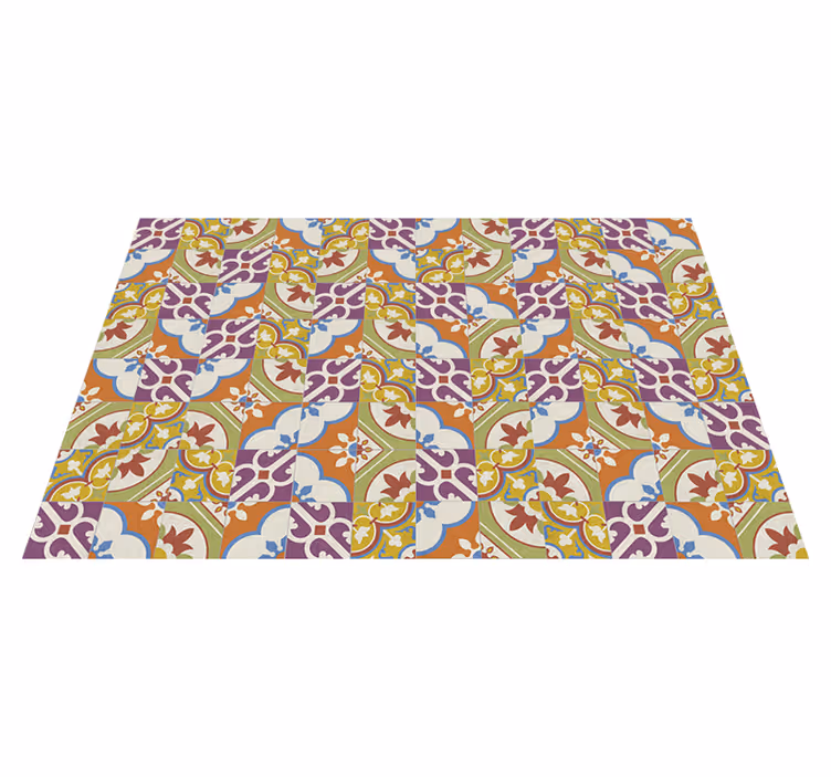 Ornamental Desen Kaplamaları vintage pvc halı - TenStickers