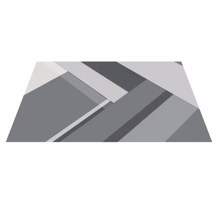 Geometrik Gri ofis pvc halı - TenStickers