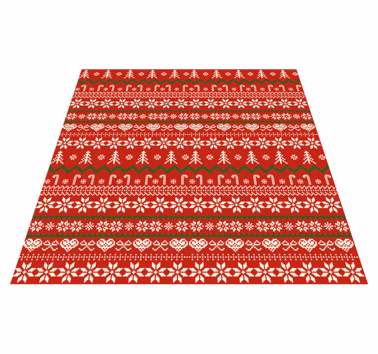 Desen kumaşKumaş deseni Noel pvc halı - TenStickers