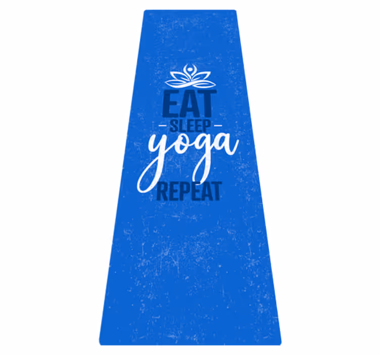 "yemek yiyin uyku yogası tekrarı" mandala pvc halı - TenStickers