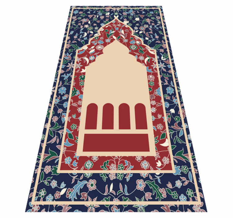 çiçek deseni farsça arpacık dikdörtgen pvc halı - TenStickers