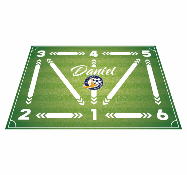 Futbol antrenmanı dikdörtgen pvc halı - TenStickers