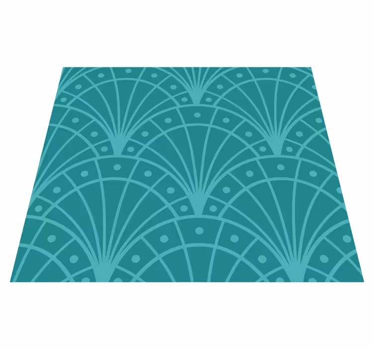 Artdeco tarzı turkuaz pvc halı - TenStickers