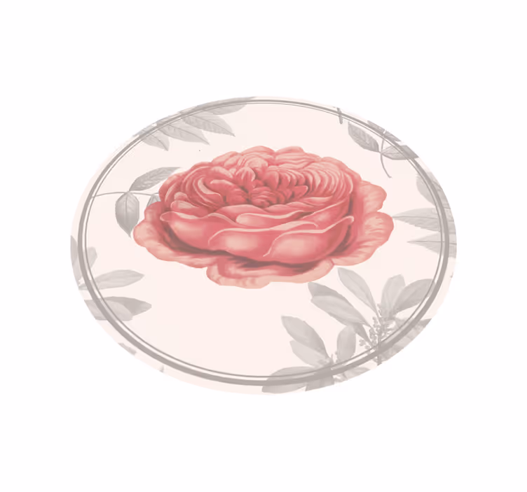 Pembe gül oturma odası pvc halı - TenStickers
