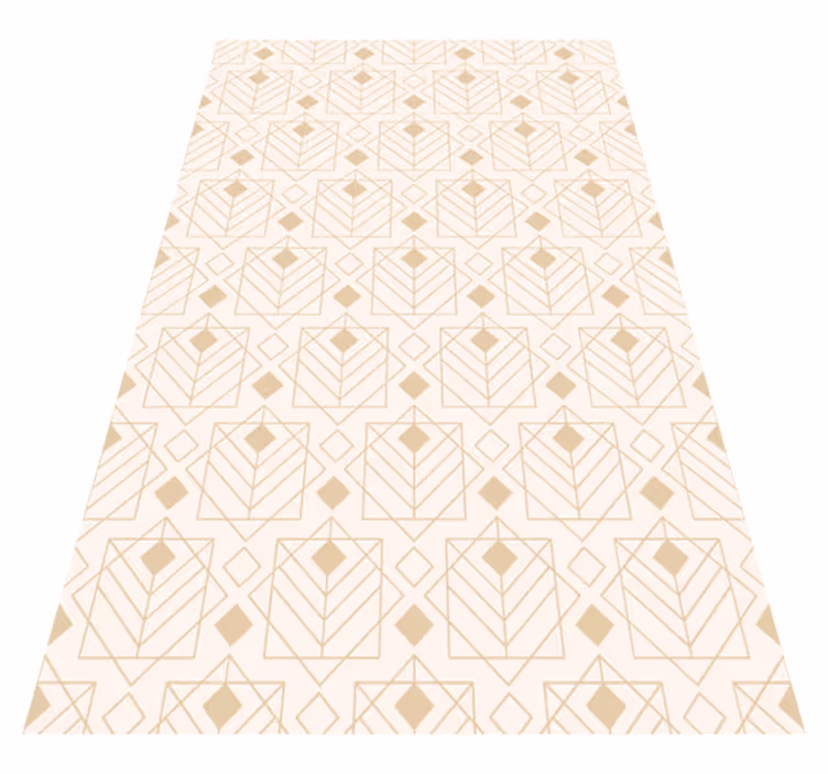 Art deco desen bej pvc halı - TenStickers