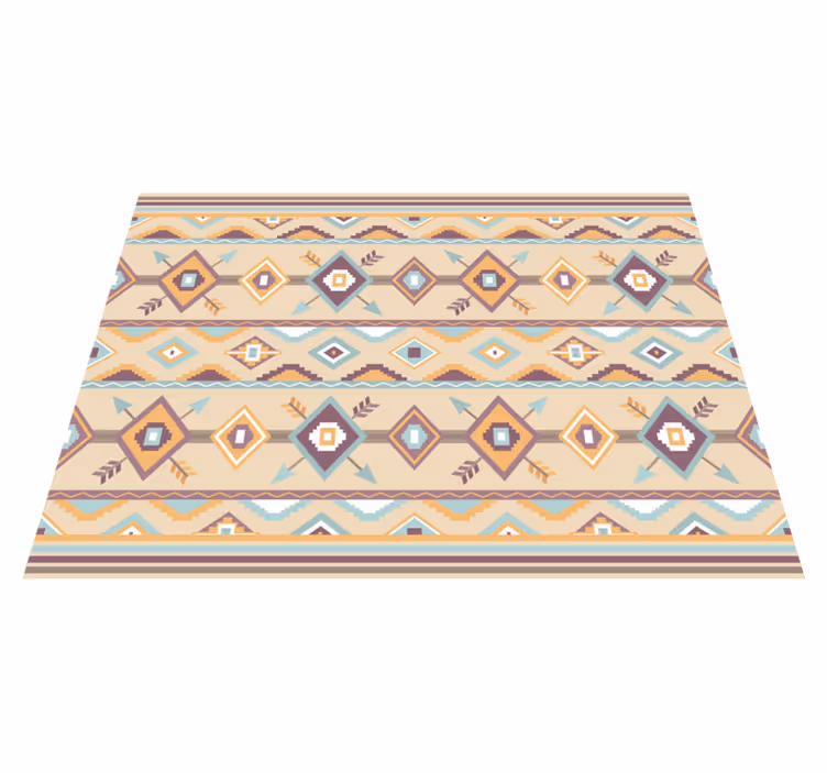 Etnik berber bej pvc halı - TenStickers