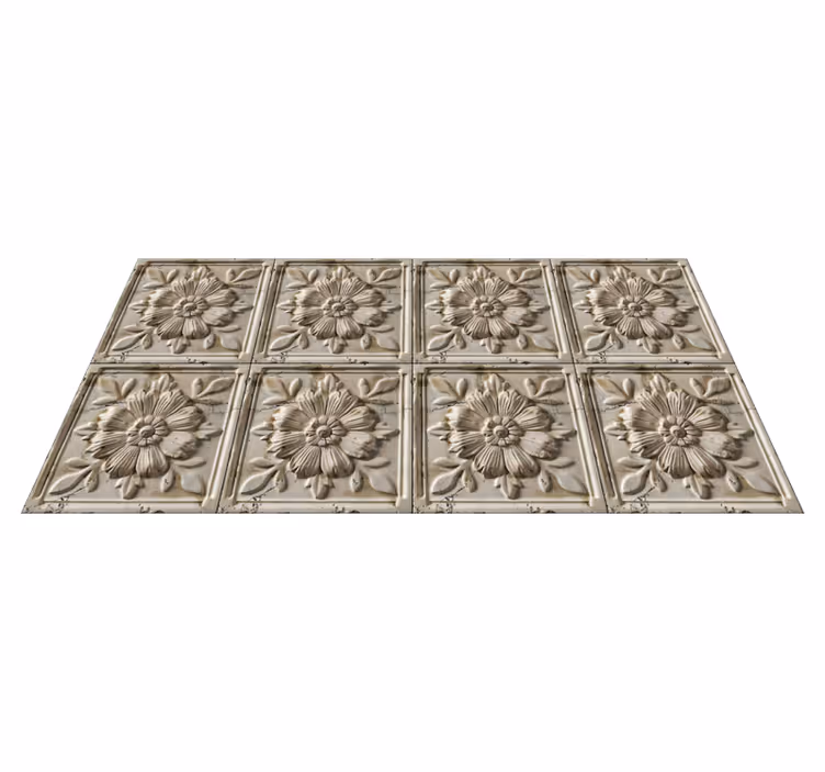 Antika fayans bej pvc halı - TenStickers