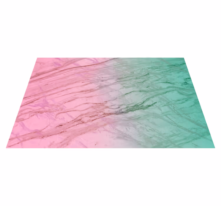 Pembe ve yeşil pastel renk Mermer vinil halı - TenStickers