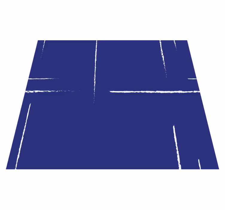 Modern çizgi deseni mavi pvc halı - TenStickers