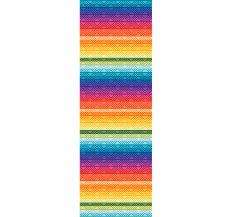 Canlı geometrik çizgiler çizgili duvar kağıdı - TenStickers