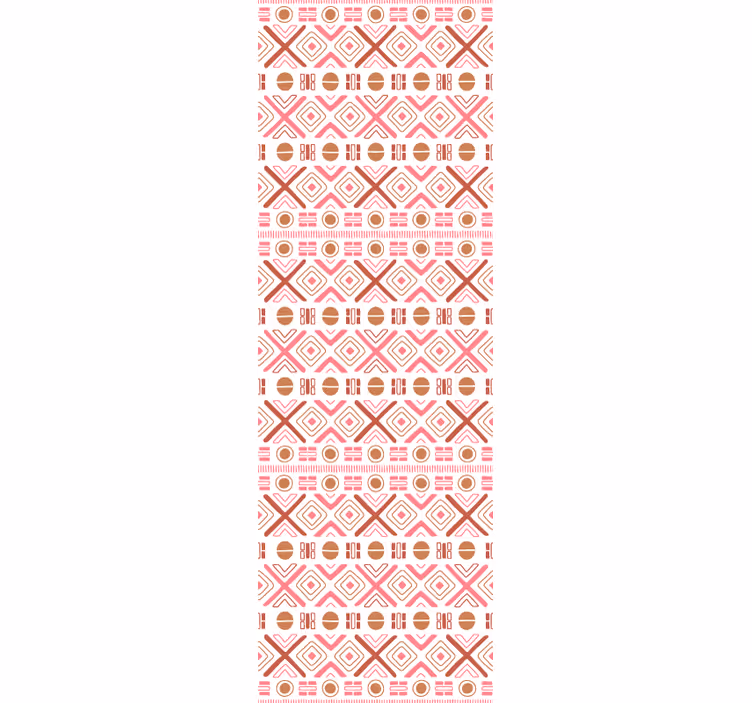 Dekoratif geometrik desenler çiçek süs duvar kağıdı - TenStickers